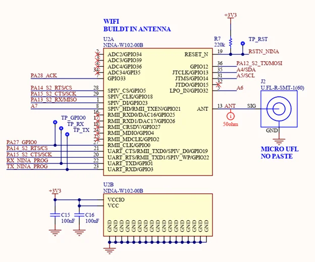 NINA W102 communication module